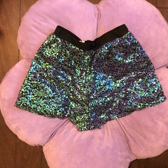 Vintage Sequin Shorts BCBGeneration High Waist iridescent - Picture 2 of 4